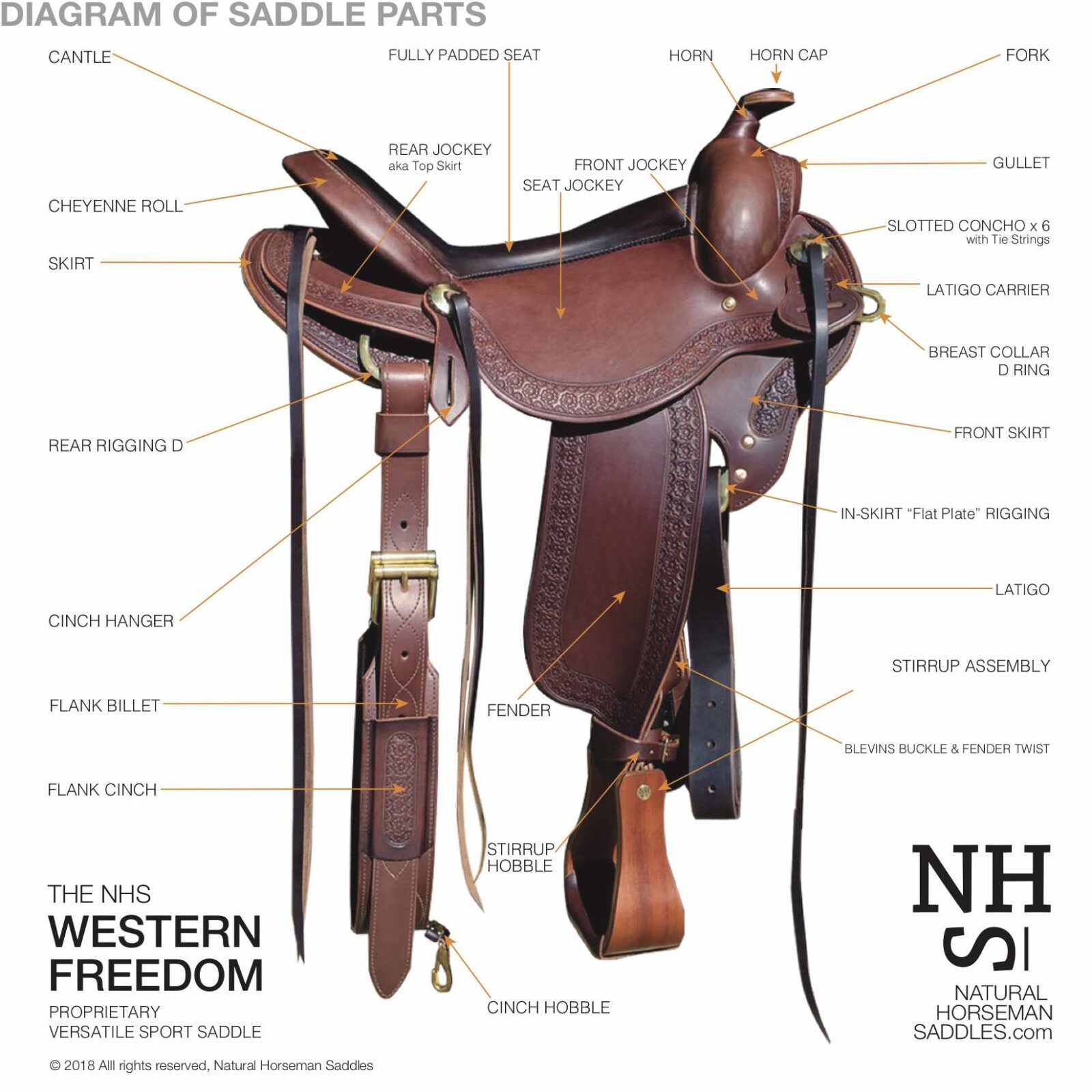 Parts of a Western Saddle