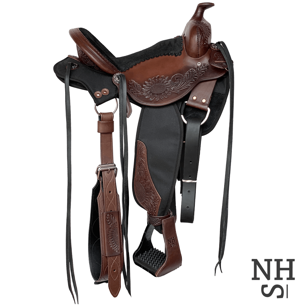 Western Saddle Horse Brown Leather Breast Collar Plate Pleasure Roping Reining 
