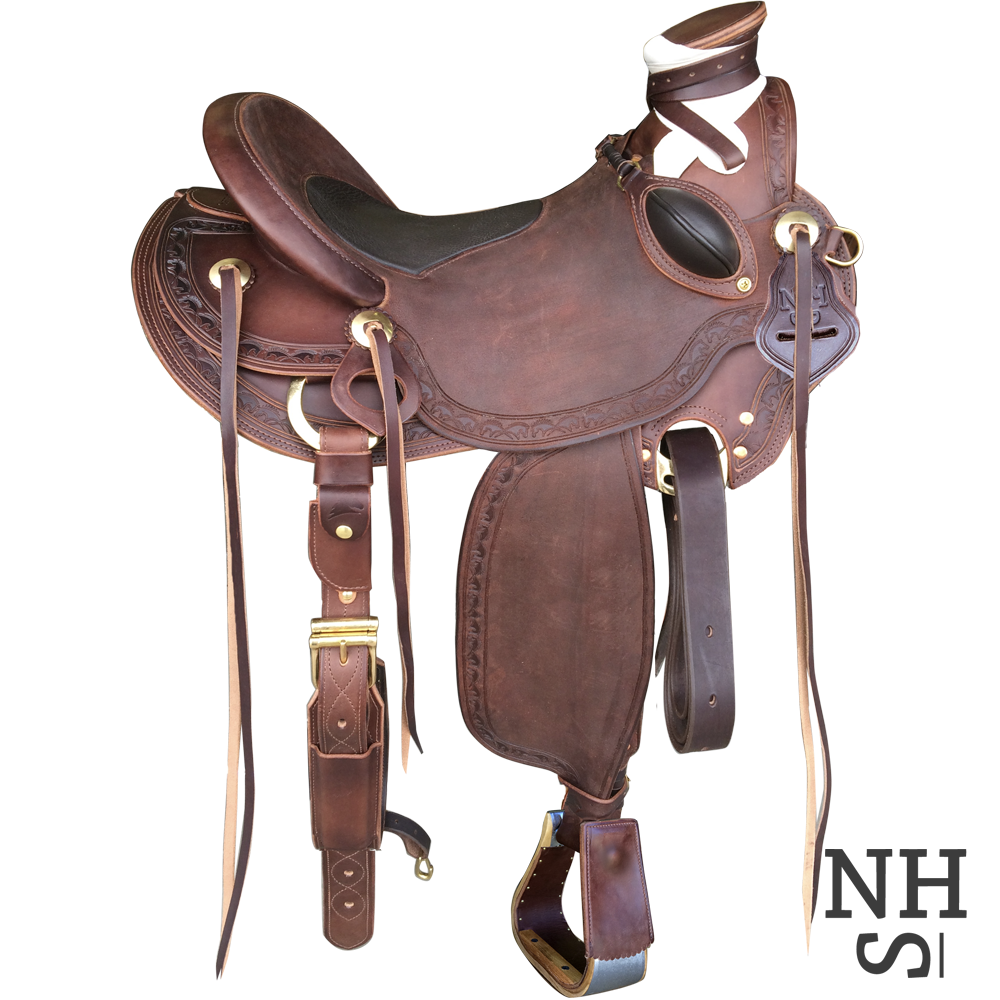 15 16 17 ROPING RANCH ROPER WESTERN HORSE SADDLE TRAIL GENUINE LEATHER PACKAGE