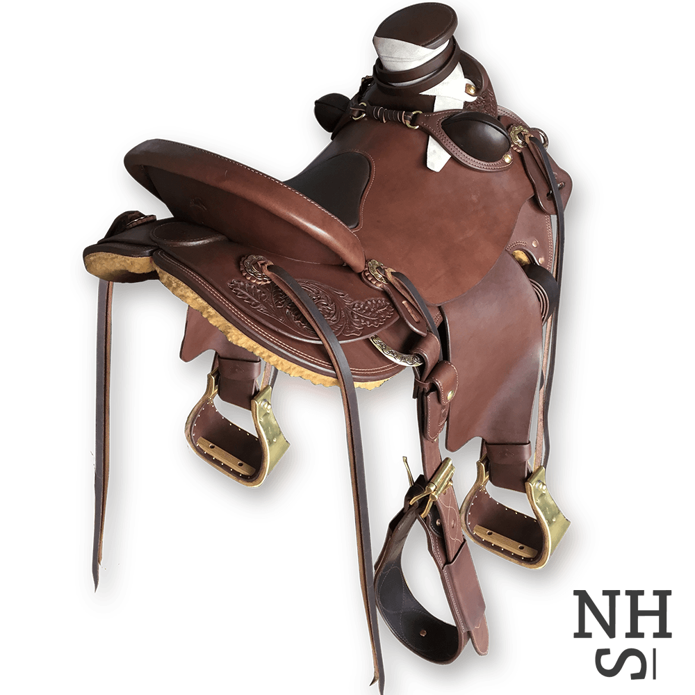 Manaal Enterprises Classic Quality Size 10 11 12 14” 15” 16” 17” 18 Bucking Rolls are Attached Wade Tree A Fork Premium Western Leathe Roping Ranch Work Equestrian Horse Saddle 