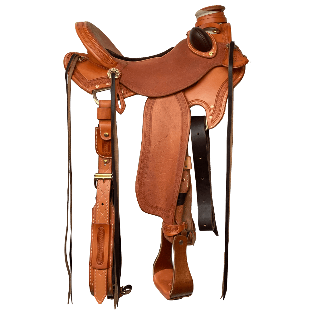 available in 4 sizes. Designer Brown Wade Western Leather Ranch Roping saddle