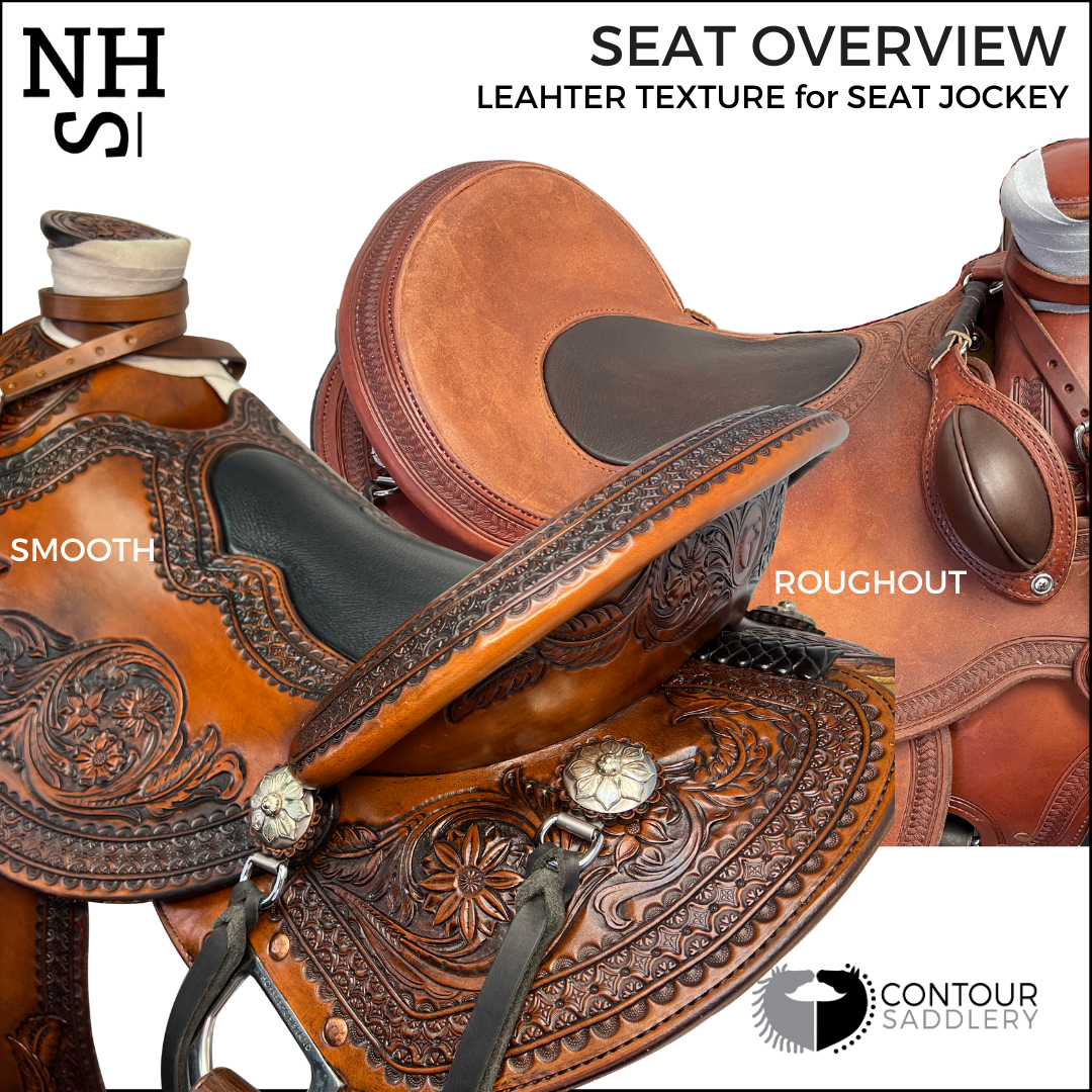 Full Natural Roughout with Padded Suede Seat Calf Roping Saddle