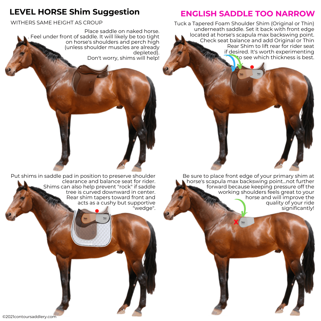 Level Horse English Saddle Too Narrow